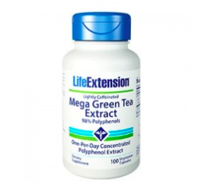 Mega Green Tea Extract (Lightly Caffeinated), 100 vegetarian capsules