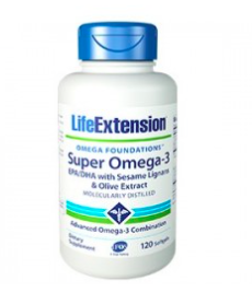 Super Omega-3 EPA/DHA with Sesame Lignans & Olive Extract, 120 softgels
