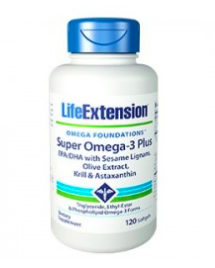 Super Omega-3 Plus EPA/DHA with Sesame Lignans, Olive Extract, Krill & Astaxanthin, 120 softgels