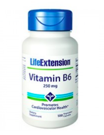 Vitamin B6 250mg, 100 vege capsules